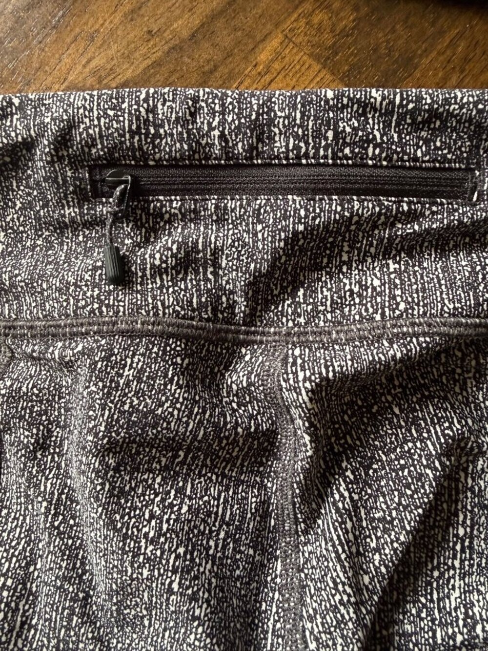 Lululemon Tight Stuff II Activewear Leggings Black White Running Athletic Salt 8 - Picture 5 of 7